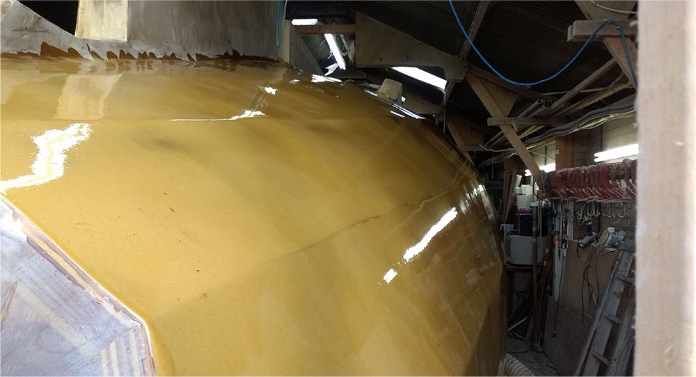 Sometimes You Just Have a Bad Day boat in workshop